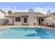 Backyard pool with patio and lounge seating at 7536 W Sequoia Dr, Glendale, AZ 85308