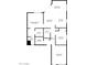 Detailed floor plan showcasing the layout of the primary bedroom, kitchen, living room, and bathrooms at 8160 E Keats Ave # 364, Mesa, AZ 85209