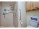 Shower with grab bars, shelving, and accessibility features at 8160 E Keats Ave # 364, Mesa, AZ 85209