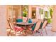 Stylish covered patio with comfortable seating and outdoor dining area at 9248 E Blanche Dr, Scottsdale, AZ 85260
