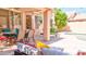 Charming covered patio with ceiling fan and outdoor seating, perfect for relaxation at 9248 E Blanche Dr, Scottsdale, AZ 85260