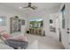 Cozy living room with neutral colors and modern entertainment center at 10127 E Tillman Ave, Mesa, AZ 85212