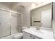 Bright bathroom featuring a bath-shower combo and a white vanity at 1134 E Driftwood Dr, Tempe, AZ 85283