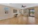 Bright, spacious living room featuring tile floors and views of the outdoor patio at 17179 S 174Th S Dr, Goodyear, AZ 85338