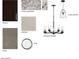 Selection of interior finishes for a modern home including flooring, cabinetry and lighting fixtures at 17720 W Amber Dr, Goodyear, AZ 85338