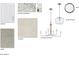 Selection of interior materials including cabinets, countertop, flooring, carpet and lighting fixtures at 17726 W Amber Dr, Goodyear, AZ 85338