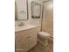 The bathroom features a sink, vanity, toilet, and shower, creating a clean and functional space at 2123 E Kirkland Ln # 3, Tempe, AZ 85281
