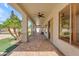 Covered patio with ceiling fans and tiled flooring at 3806 E Taurus Pl, Chandler, AZ 85249