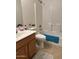 Well-lit bathroom featuring a toilet, sink, vanity, and shower with bathtub at 4322 E Cottonwood Ln, Phoenix, AZ 85048