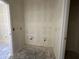 An unfinished bathroom shows the plumbing rough-in of what will be a great space at 47214 W Cansados Rd, Maricopa, AZ 85139