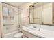 Bathroom featuring a combined tub and shower and single sink vanity at 6027 E Ellis St, Mesa, AZ 85204