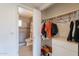 Bathroom features tiled shower and a closet for extra storage at 131 N Higley Rd # 41, Mesa, AZ 85205