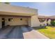 Well-maintained desert home with covered parking and a decorative entryway at 131 N Higley Rd # 41, Mesa, AZ 85205