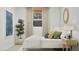 Elegant bedroom with a comfortable bed, designer lighting, and a decorative wall mirror, creating a relaxing atmosphere at 1385 W Ridge Rd, Apache Junction, AZ 85120