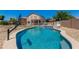 Lush backyard showcasing a sparkling pool, and spa for outdoor entertainment and relaxation at 19324 N Del Mar Ave, Maricopa, AZ 85138