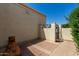 Private patio area with neutral hardscape, offering a serene outdoor retreat at 19833 N 47Th Ln, Glendale, AZ 85308