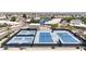 Aerial view of the community tennis courts, providing residents with recreational amenities at 20739 N 106Th Ln, Peoria, AZ 85382