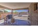 Inviting covered back patio, perfect for outdoor dining and entertaining at 22333 E Calle De Flores St, Queen Creek, AZ 85142