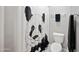 Bathroom showcasing a panda shower curtain, toilet and towel rack for a cute, fresh look at 4466 S Brice --, Mesa, AZ 85212