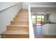 Wooden stairs leading to the downstairs living room with an outdoor view at 5122 E Shea Blvd # 1043, Scottsdale, AZ 85254