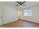 Bedroom offers natural light, a ceiling fan, and neutral colors at 6601 N 46Th Ln, Glendale, AZ 85301