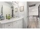 Elegant bathroom featuring a marble vanity, updated fixtures, and stylish decor at 1401 E Puget Ave # 4, Phoenix, AZ 85020