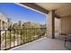 Enjoy fresh air and scenic views from this unit's private, covered balcony with wrought iron railing at 14910 N Kings Way # 206, Fountain Hills, AZ 85268