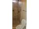 Bathroom with a toilet and shower stall featuring tile flooring and bronze fixtures at 16758 W Apache St, Goodyear, AZ 85338