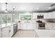 White kitchen featuring quartz counters, shaker cabinets, stainless appliances, and tile backsplash at 1831 W Seldon Ln, Phoenix, AZ 85021
