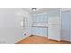 Bright kitchen with light blue cabinets and stainless steel refrigerator at 2121 N Center St # 198, Mesa, AZ 85201