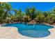 Beautiful pool with rock waterfall feature surrounded by lush landscaping at 24348 S 201St Ct, Queen Creek, AZ 85142