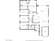 Detailed floor plan showing layout of bedrooms, bathrooms, kitchen, and living areas at 3823 E Kroll Dr, Gilbert, AZ 85234