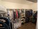 Spacious walk-in closet with ample hanging space and shelving for optimal organization at 3823 E Kroll Dr, Gilbert, AZ 85234