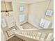 Foyer view from the top of the staircase showing the entry door and high ceilings at 4002 E Agave Rd, Phoenix, AZ 85044