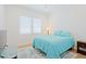 Bright bedroom with a queen bed, a turquoise quilt, a patterned rug, and plenty of natural light at 5614 W Saint Moritz Ln, Glendale, AZ 85306