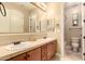 Double vanity bathroom featuring two sinks and plenty of counter space at 7134 E Sandia St, Mesa, AZ 85207