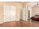 Bedroom featuring an archway and large closet at 7134 E Sandia St, Mesa, AZ 85207