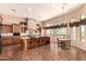 Spacious kitchen with a large center island, granite countertops, and stainless steel appliances at 7134 E Sandia St, Mesa, AZ 85207