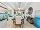 Elegant dining room with seating for ten and stylish décor at 7214 E Royal Palm Rd, Scottsdale, AZ 85258