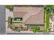 Overhead view of a home highlighting the backyard layout with patio and landscaping at 1462 E Sweet Citrus Dr, Queen Creek, AZ 85140