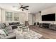 Cozy living room with natural light, plush seating, and a modern entertainment center at 1849 E Chelsea Ln # 107, Gilbert, AZ 85295