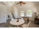Inviting living room featuring a staircase, high ceilings, and modern furnishings at 1851 E Ellis St, Phoenix, AZ 85042