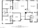 Second floor layout of bedrooms, bathrooms, closets, and open area, including dimensions at 3065 E Harvard Ave, Gilbert, AZ 85234