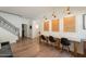 Bright office space featuring built-in desks, modern lighting, and stylish decor at 3931 E Weather Vane Rd, Gilbert, AZ 85296