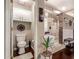 This elegant bathroom features a soaking tub, tiled walk-in shower, and updated fixtures at 4648 W Misty Willow Ln, Glendale, AZ 85310
