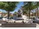 Backyard showcasing a fireplace and outdoor seating area, perfect for entertaining at 5112 N 41St St, Phoenix, AZ 85018