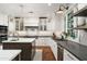 Modern kitchen with white cabinets, a central island with seating, and stainless steel appliances at 5112 N 41St St, Phoenix, AZ 85018