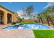 Inviting pool with spa and patio area, perfect for outdoor relaxation and entertainment at 8298 E Tailfeather Dr, Scottsdale, AZ 85255