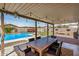 Inviting outdoor patio with a swimming pool and mountain views, perfect for entertaining at 844 E Ruth Ave, Phoenix, AZ 85020