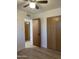 This bedroom features closets and light wood flooring at 1010 W 13Th St, Tempe, AZ 85281